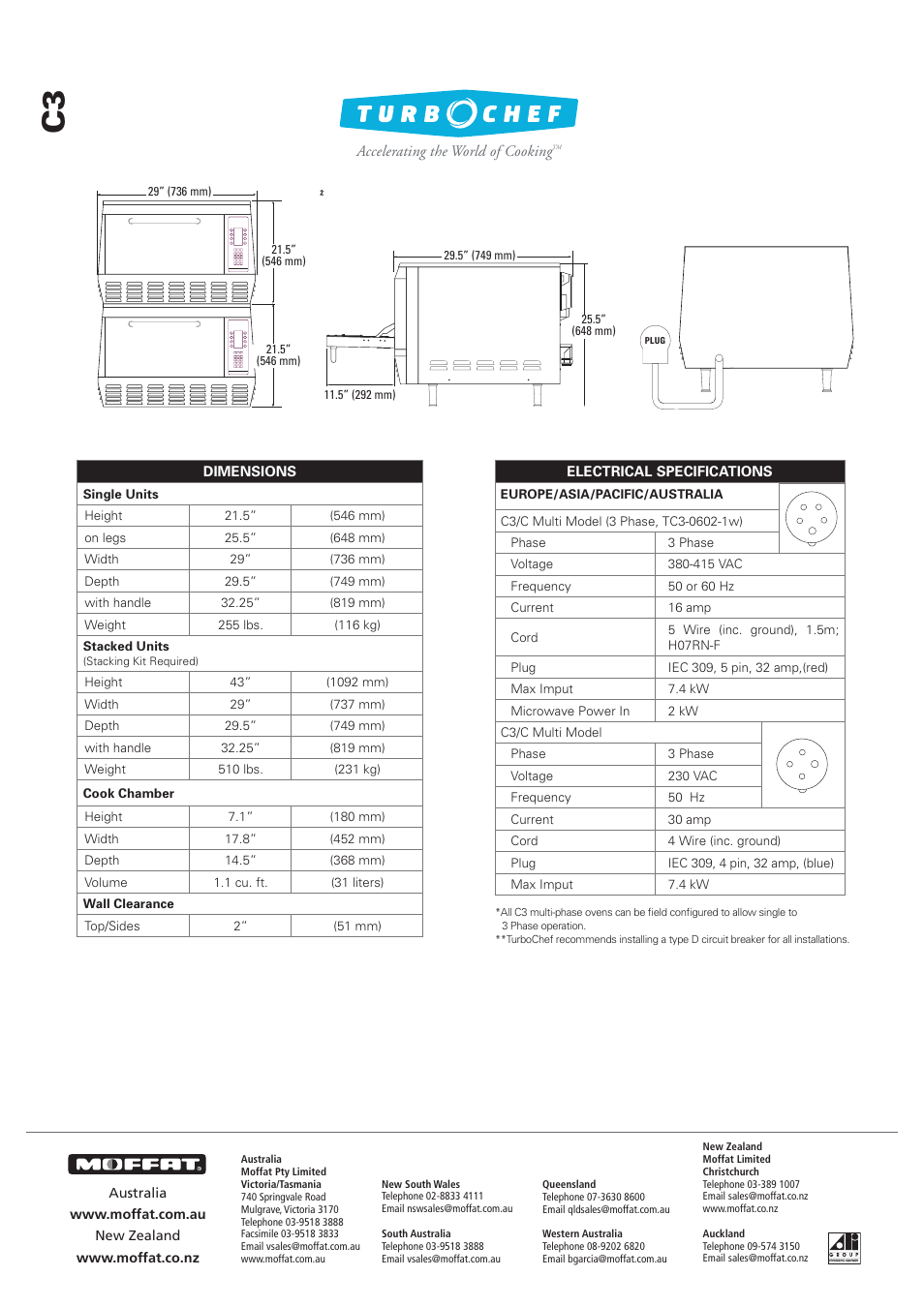 All ed ovens | Moffat Turbochef C3 User Manual | Page 2 / 2