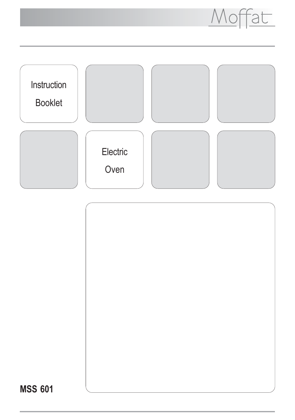 Moffat MSS 601 User Manual | 16 pages