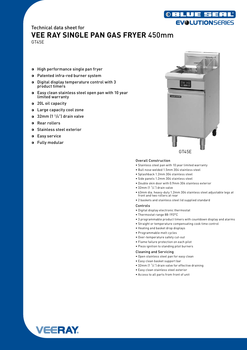 Moffat Blue Seal GT45E User Manual | 2 pages