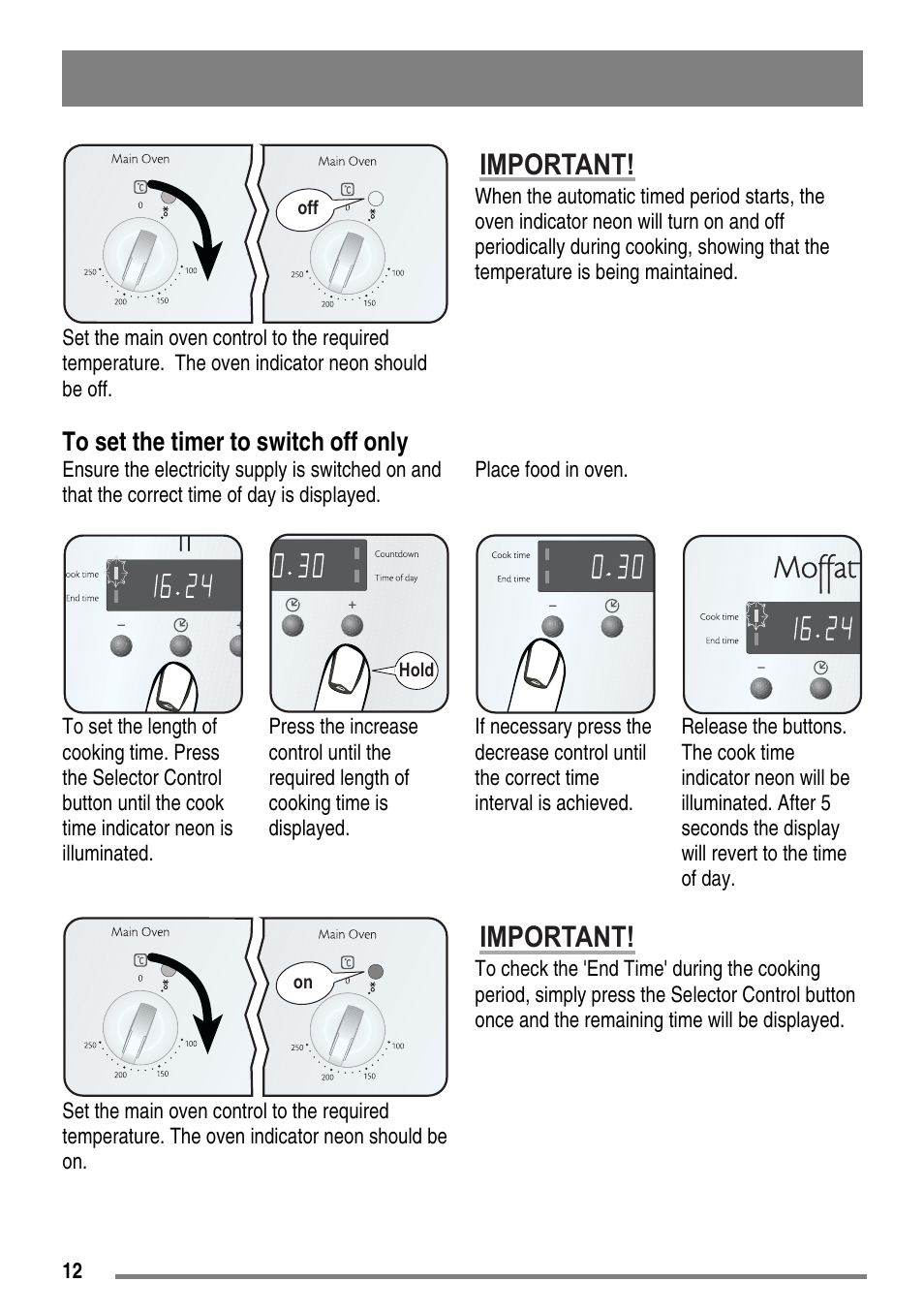 Important | Moffat MDB900 User Manual | Page 12 / 44