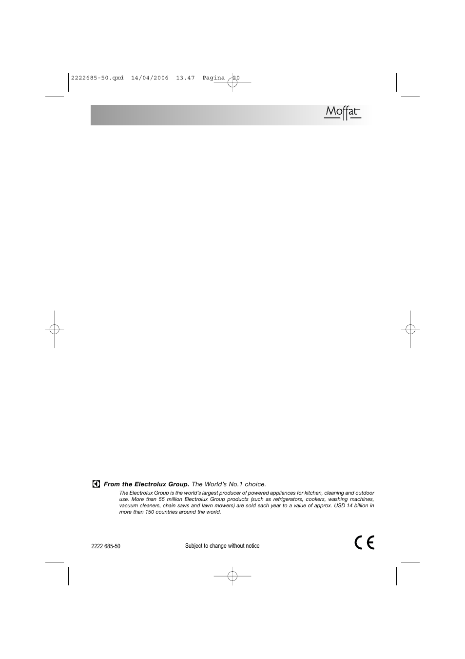 Moffat MUL 514 User Manual | Page 20 / 20