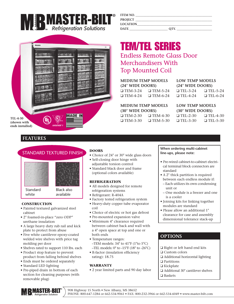 Master Bilt TEL-5-30 User Manual | 6 pages