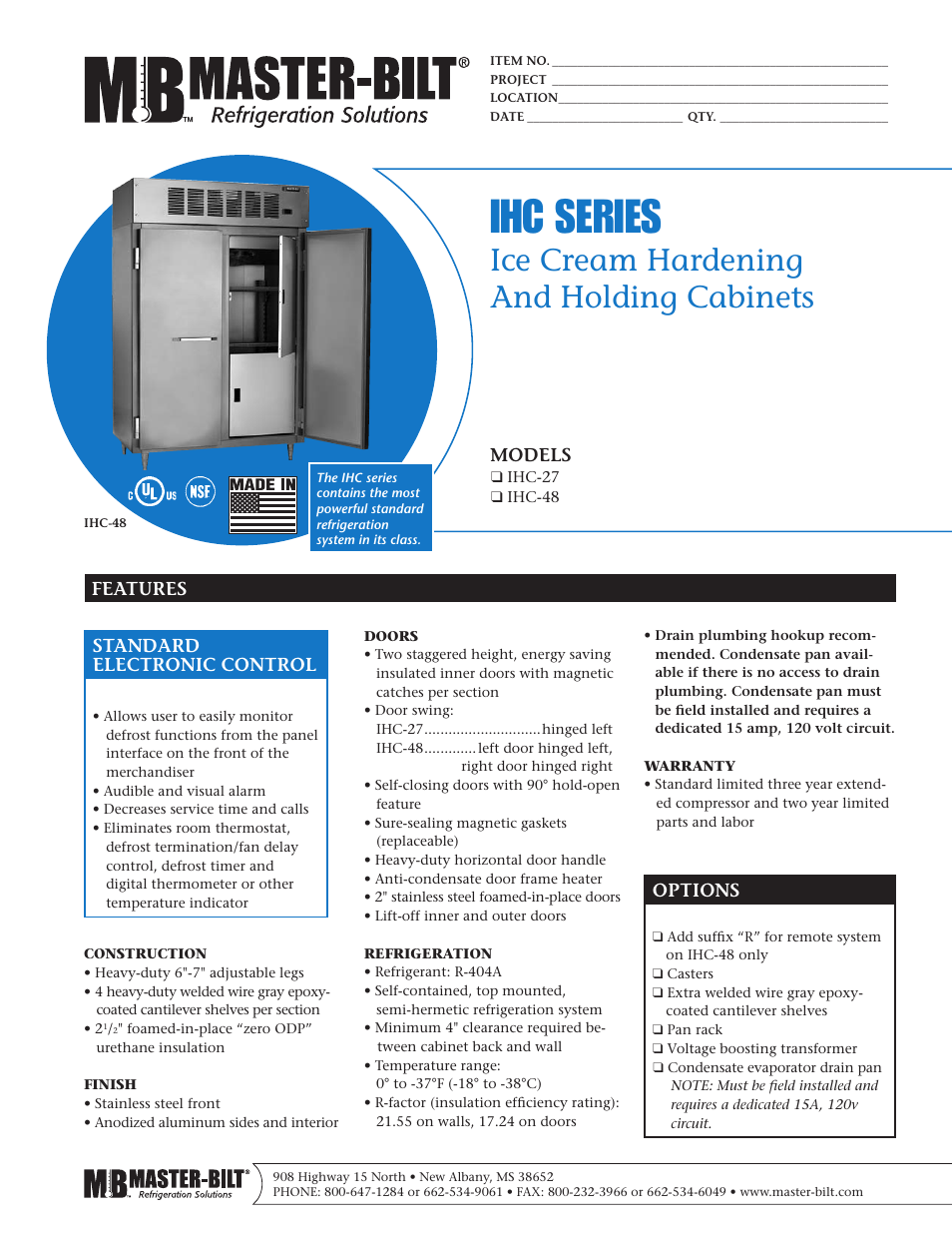 Master Bilt IHC-48 User Manual | 2 pages