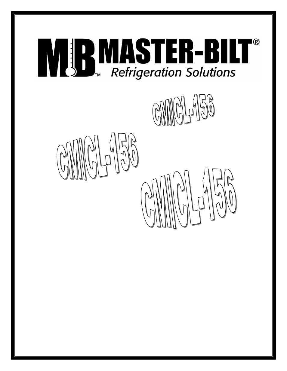 Master Bilt CMICL-156 User Manual | 20 pages