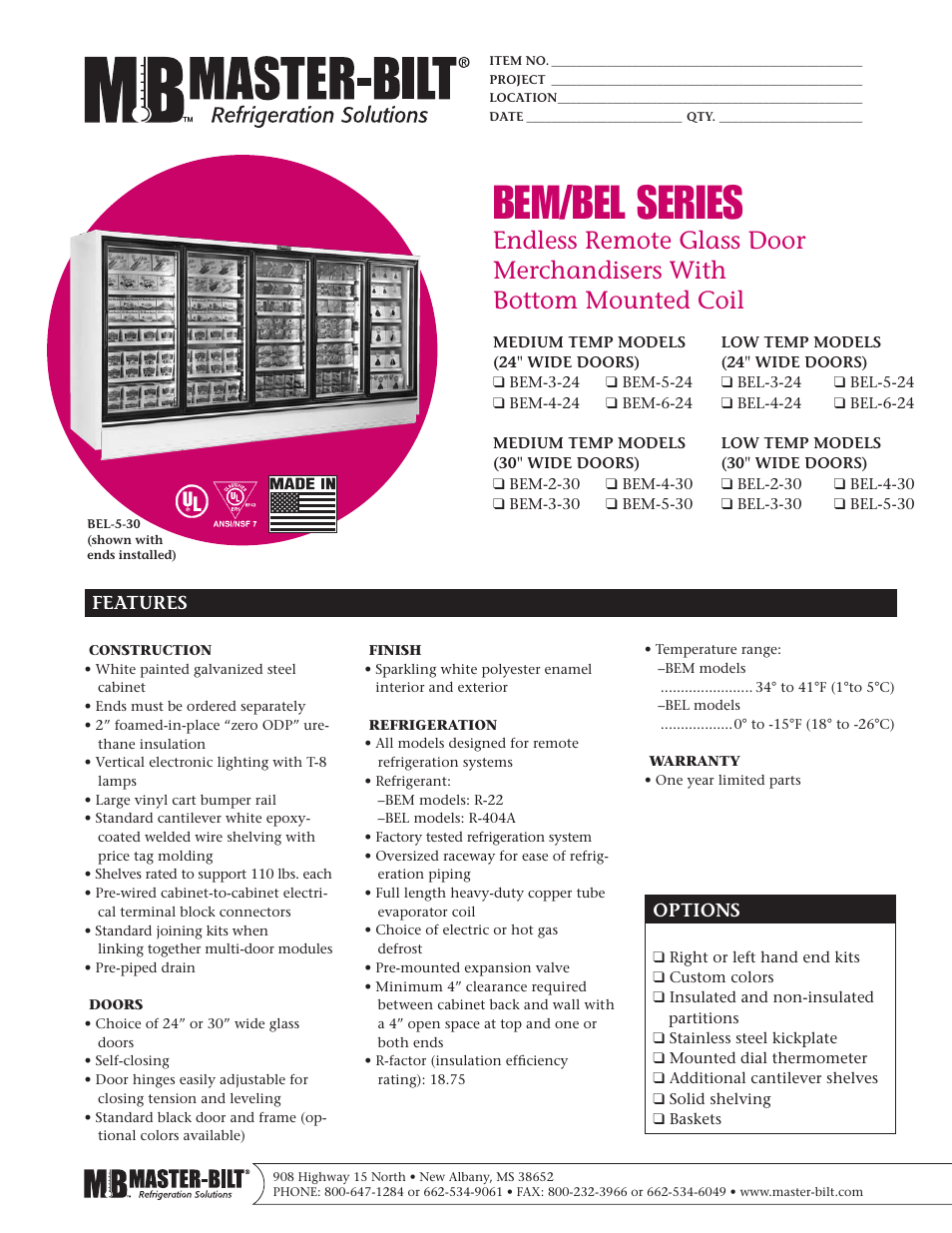 Master Bilt BEL-3-30 User Manual | 6 pages