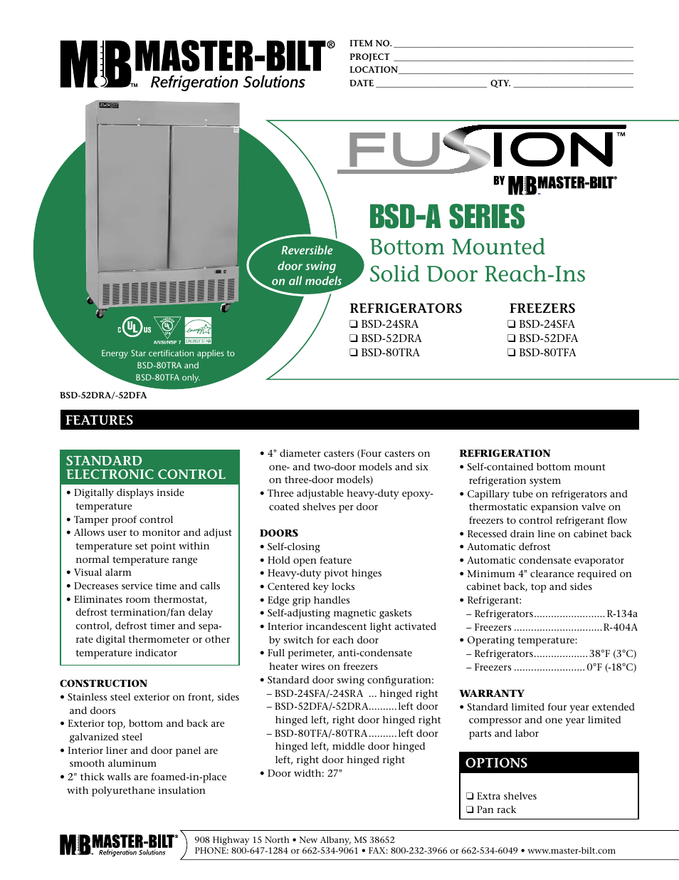 Master Bilt BSD-24SFA User Manual | 2 pages