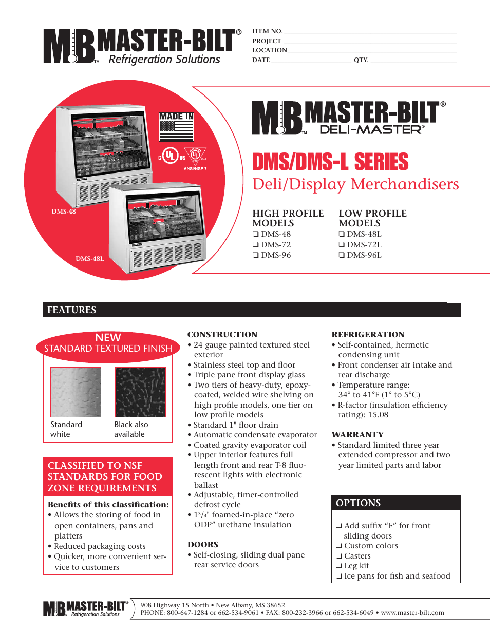 Master Bilt DMS-96L User Manual | 2 pages