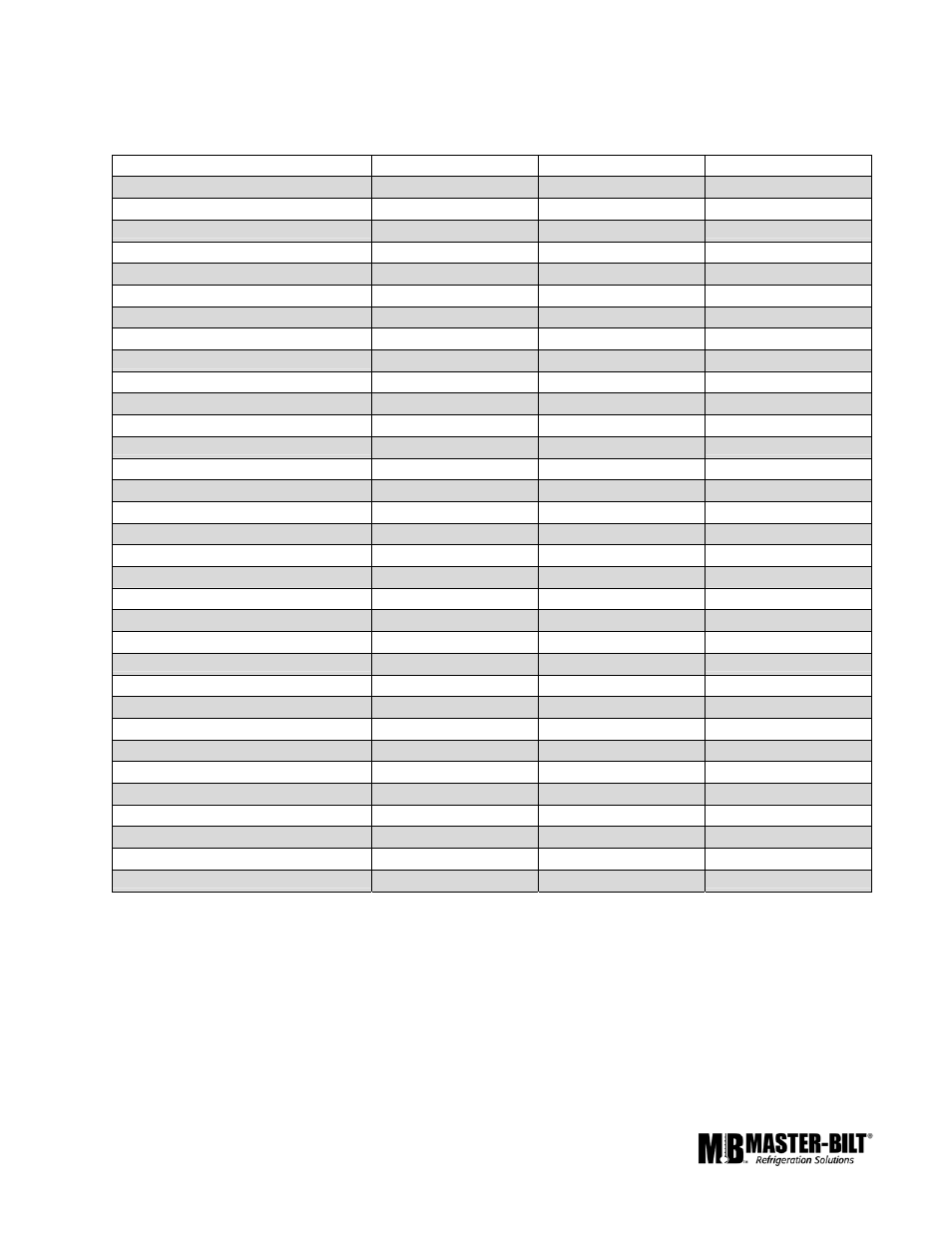 Master Bilt Refrigeration Solutions TAF-48 ERC2 User Manual | Page 15 / 18