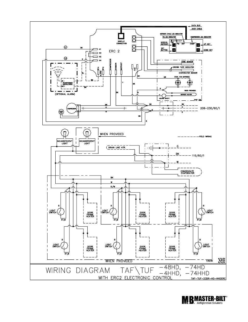Master Bilt Refrigeration Solutions TAF-48 ERC2 User Manual | Page 17 / 18