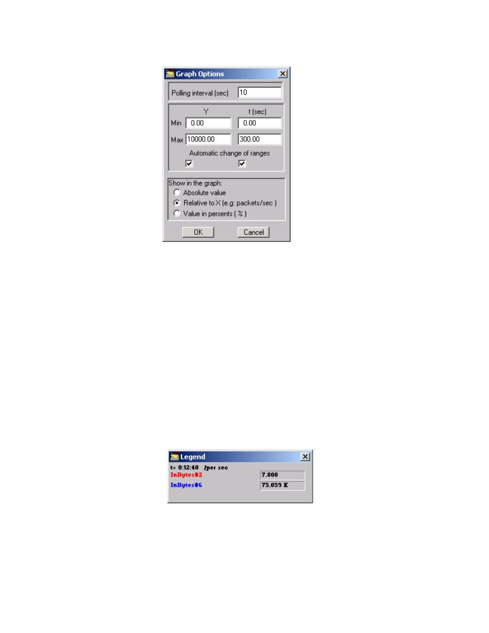 Bar graphs | MegaVision Network Management System User Manual | Page 22 / 62
