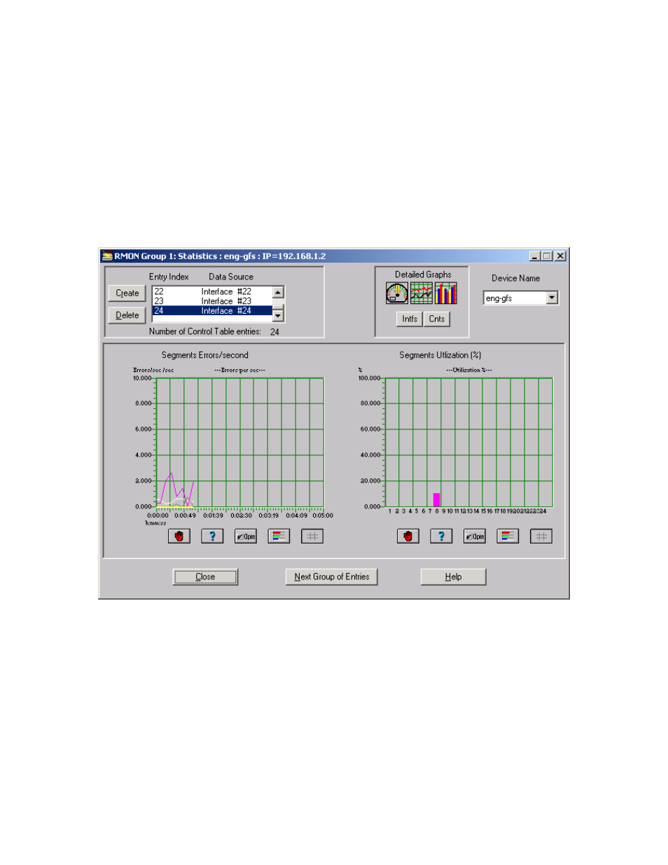 Rmon support | MegaVision Network Management System User Manual | Page 35 / 62
