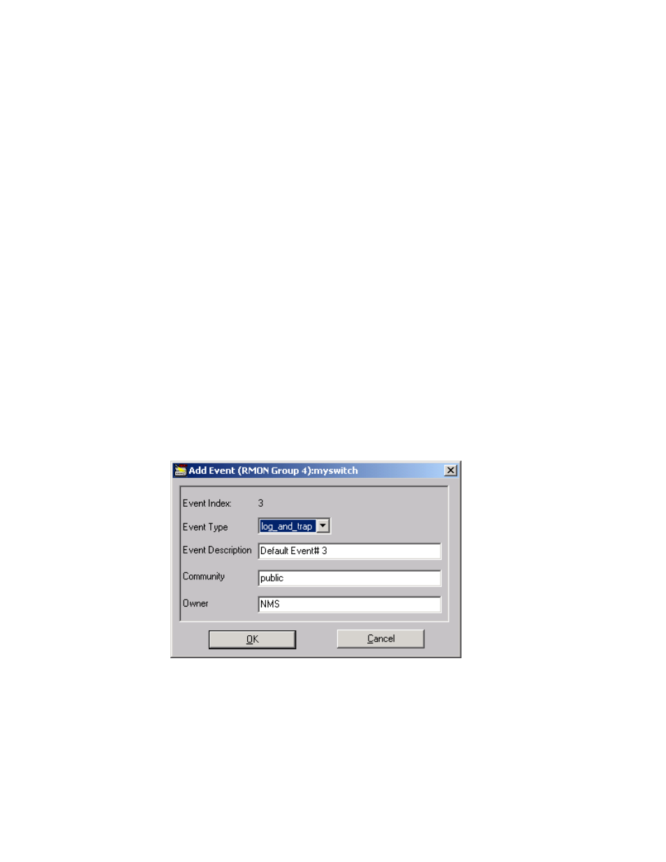 Events table | MegaVision Network Management System User Manual | Page 41 / 62