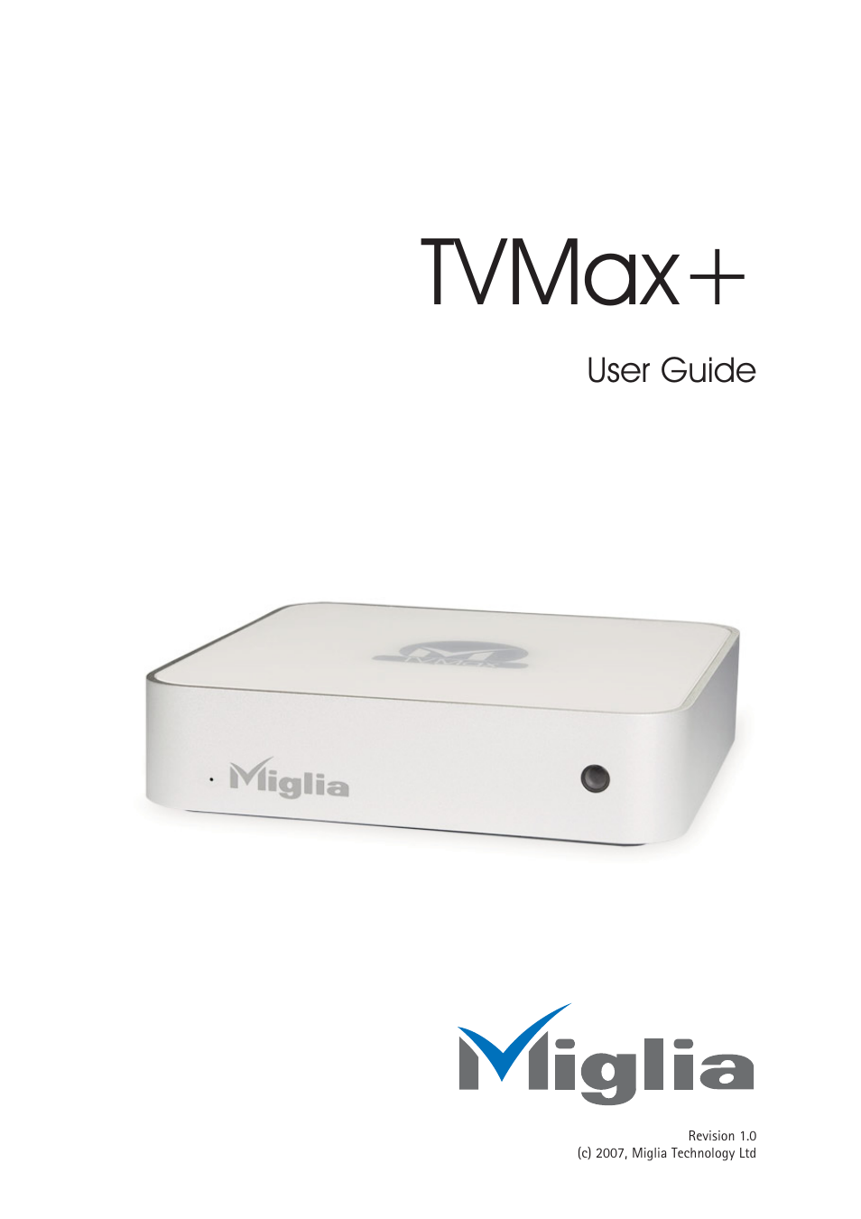 Miglia Technology TV Max+ User Manual | 46 pages