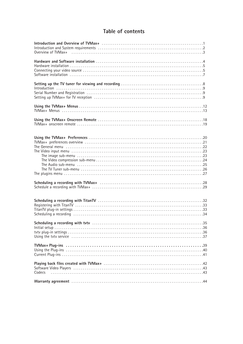 Miglia Technology TV Max+ User Manual | Page 2 / 46