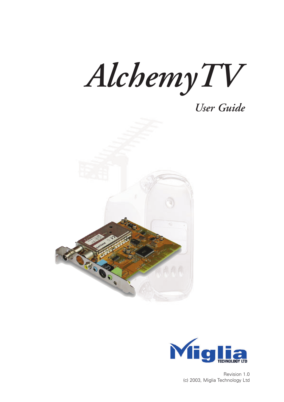 Miglia Technology Alchemy TV User Manual | 34 pages