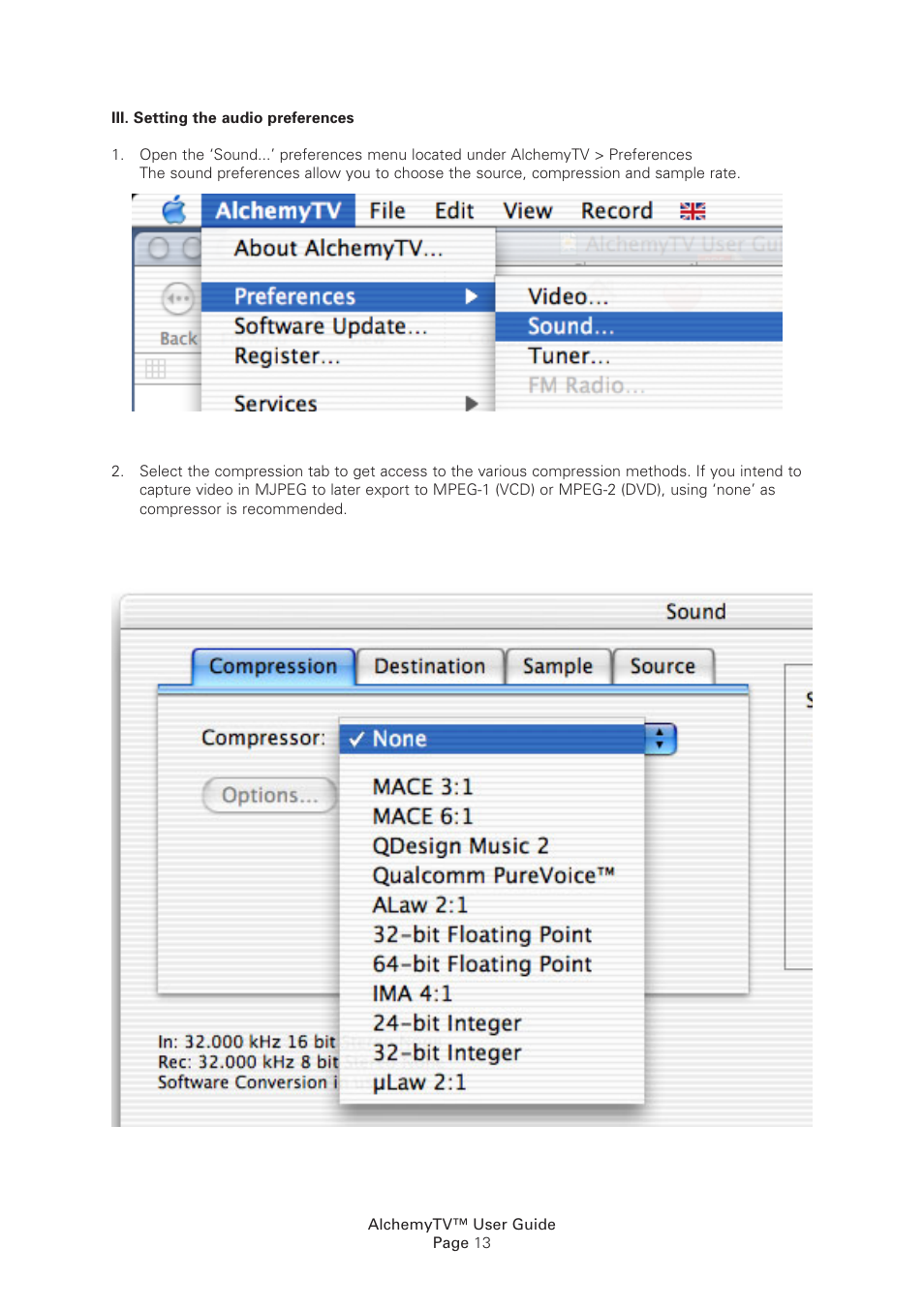 Miglia Technology Alchemy TV User Manual | Page 15 / 34