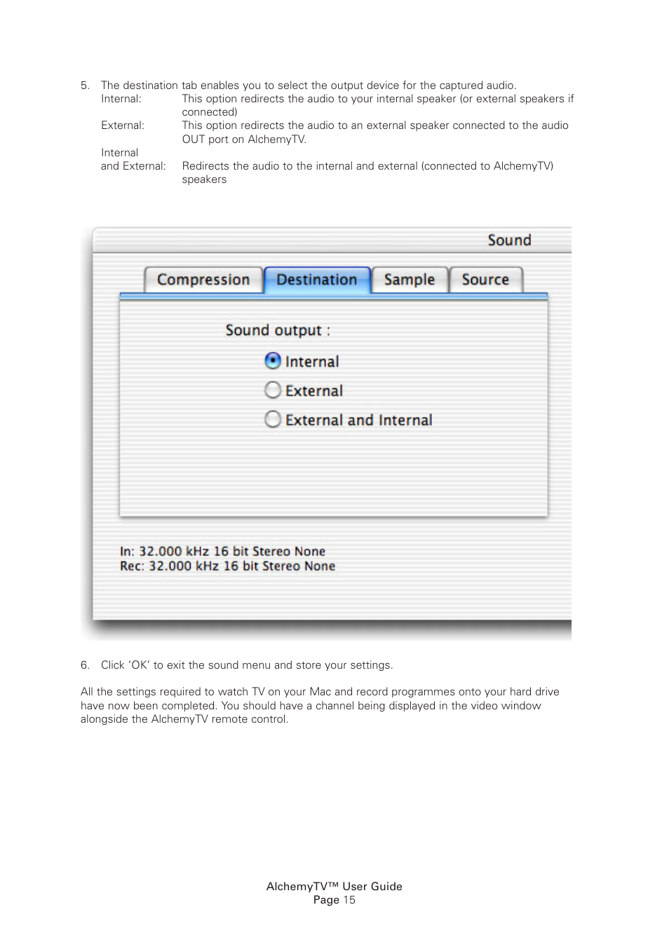 Miglia Technology Alchemy TV User Manual | Page 17 / 34