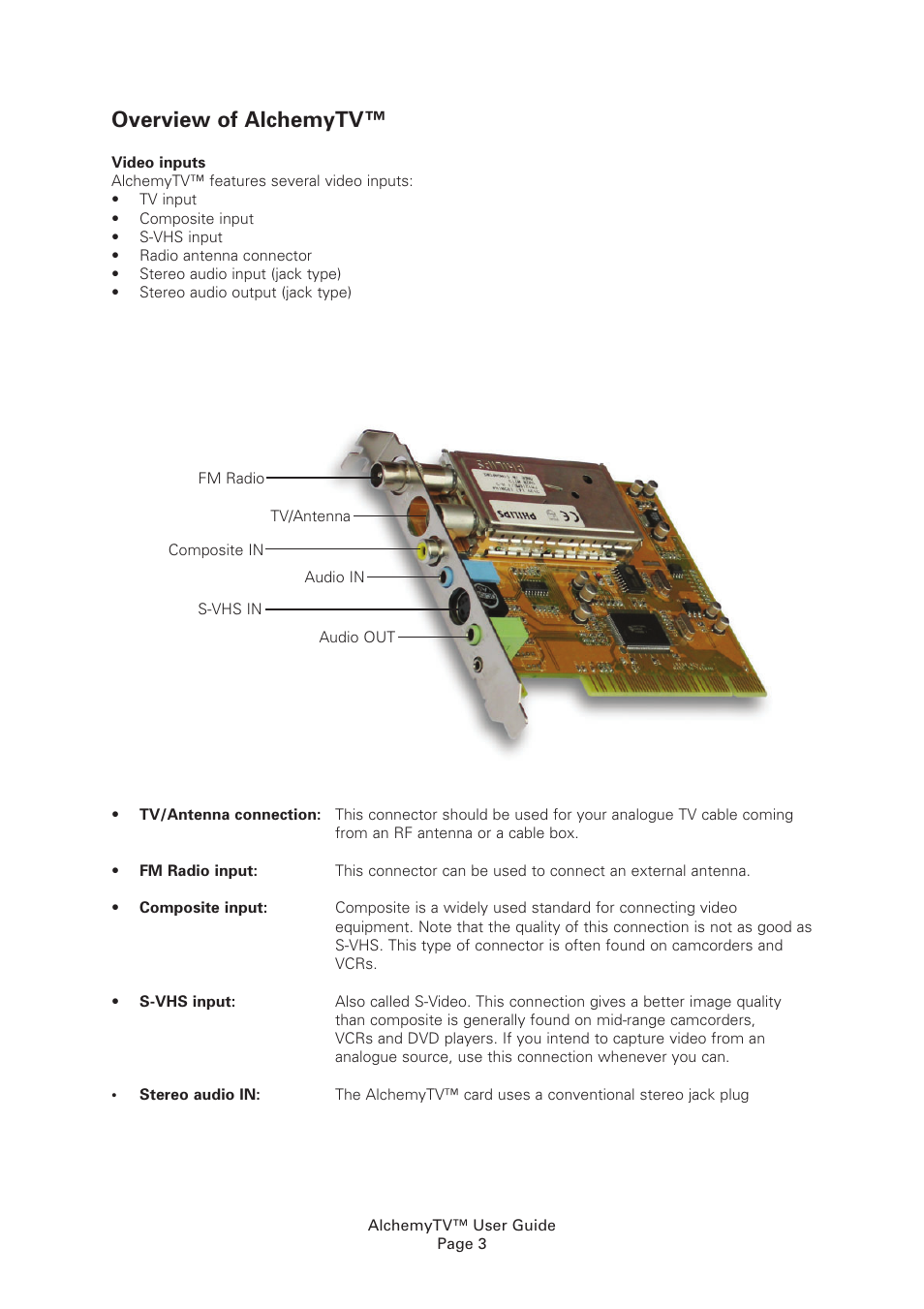 Overview of alchemytv | Miglia Technology Alchemy TV User Manual | Page 5 / 34