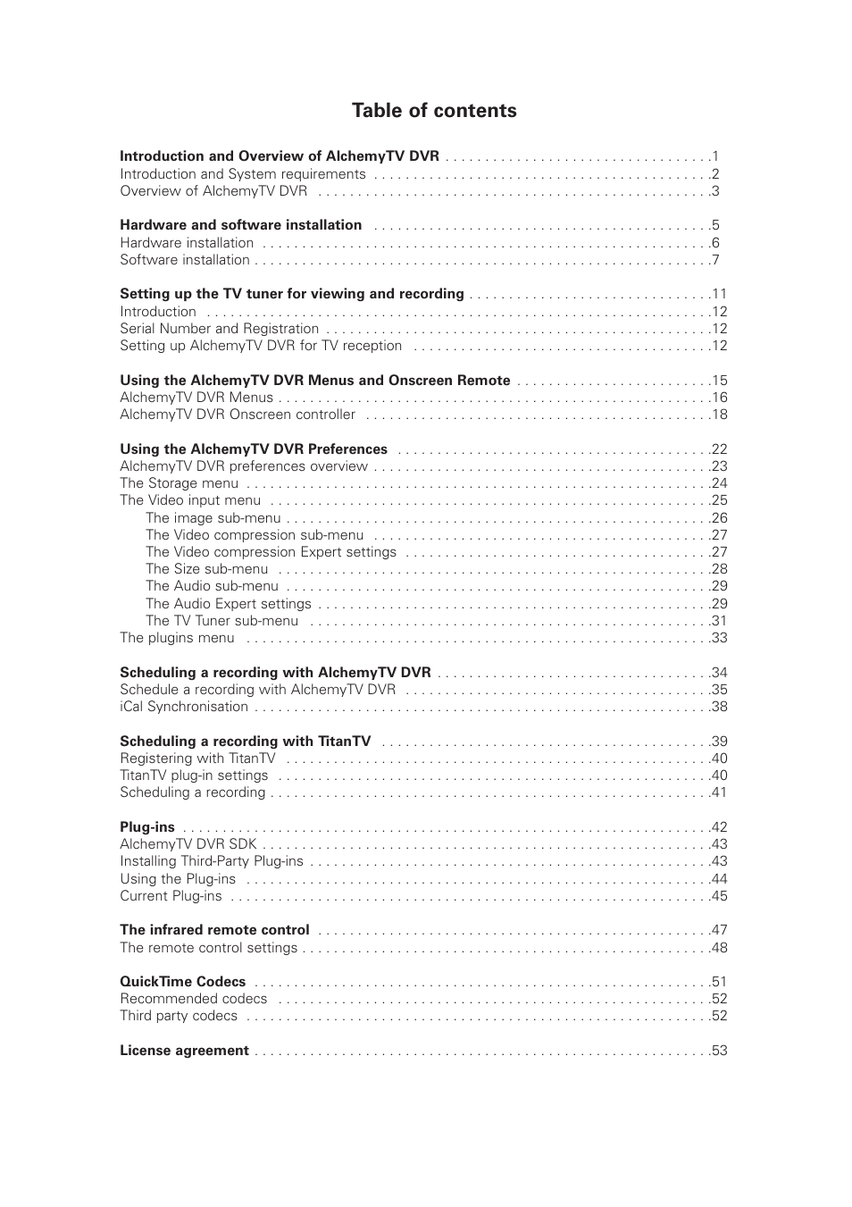 Miglia Technology AlchemyTV DVR User Manual | Page 2 / 55