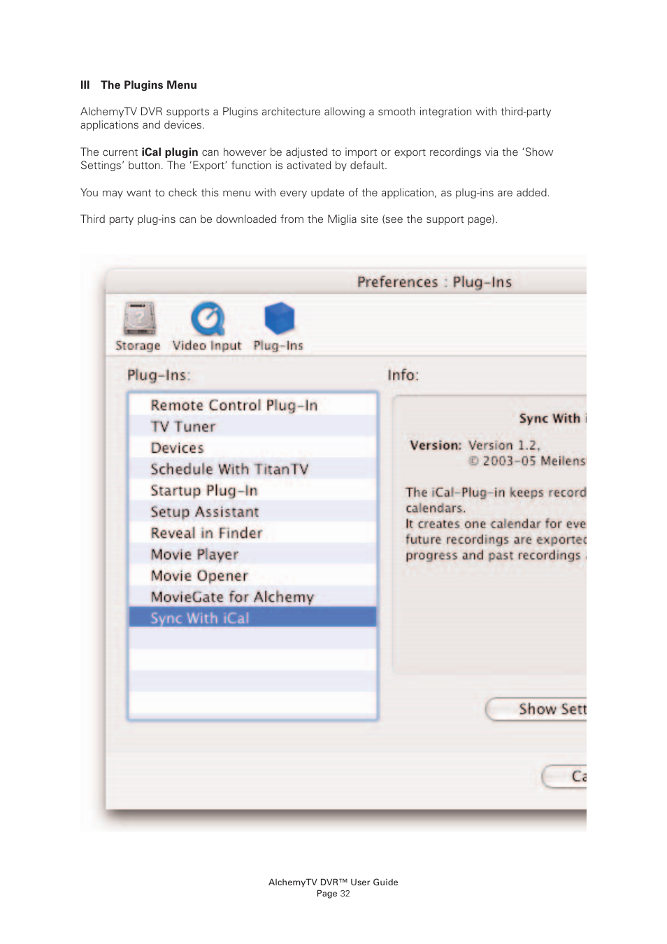 Miglia Technology AlchemyTV DVR User Manual | Page 34 / 55