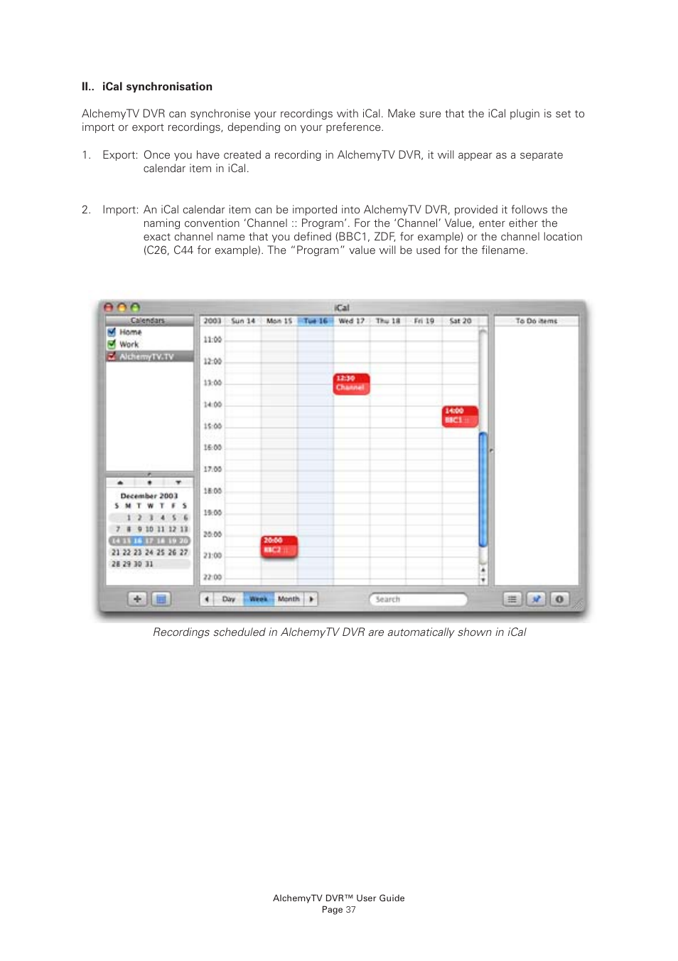 Miglia Technology AlchemyTV DVR User Manual | Page 39 / 55