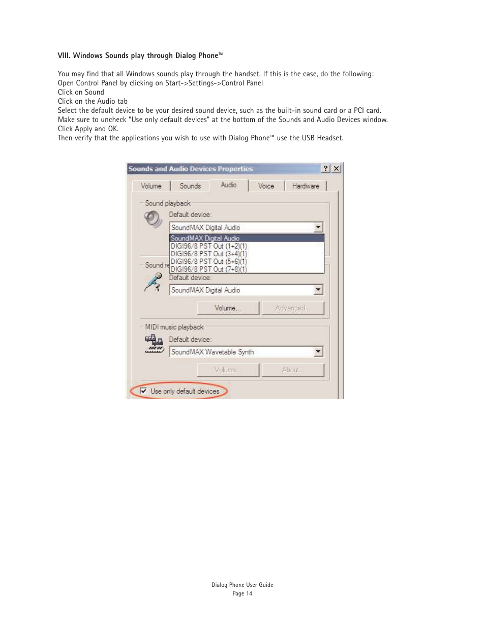 Miglia Technology Dialog Phone User Manual | Page 16 / 22