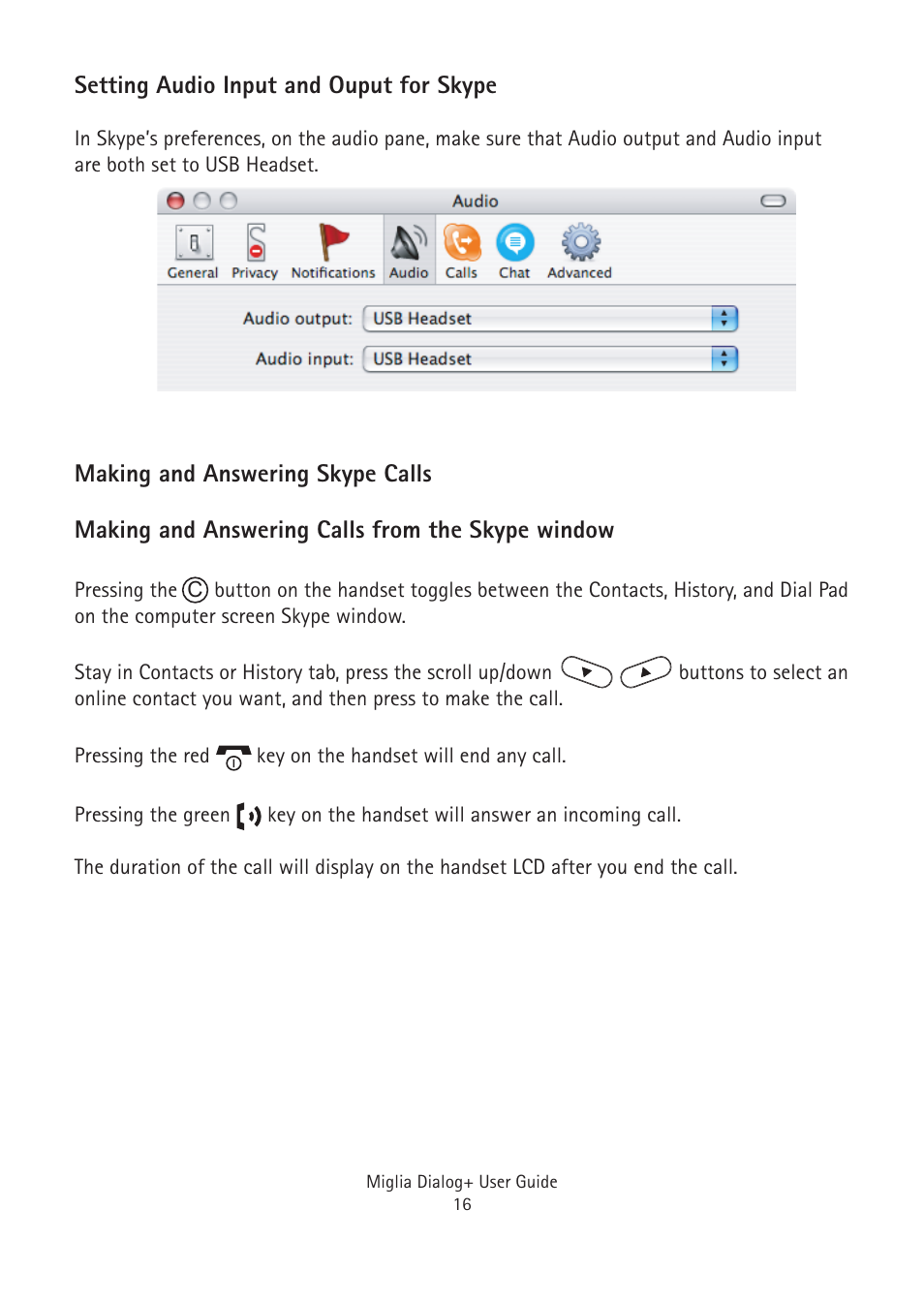 Miglia Technology Dialog Plus Cordless Phone User Manual | Page 16 / 26