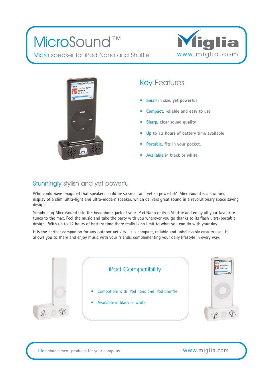 Miglia Technology HA05W User Manual | 2 pages