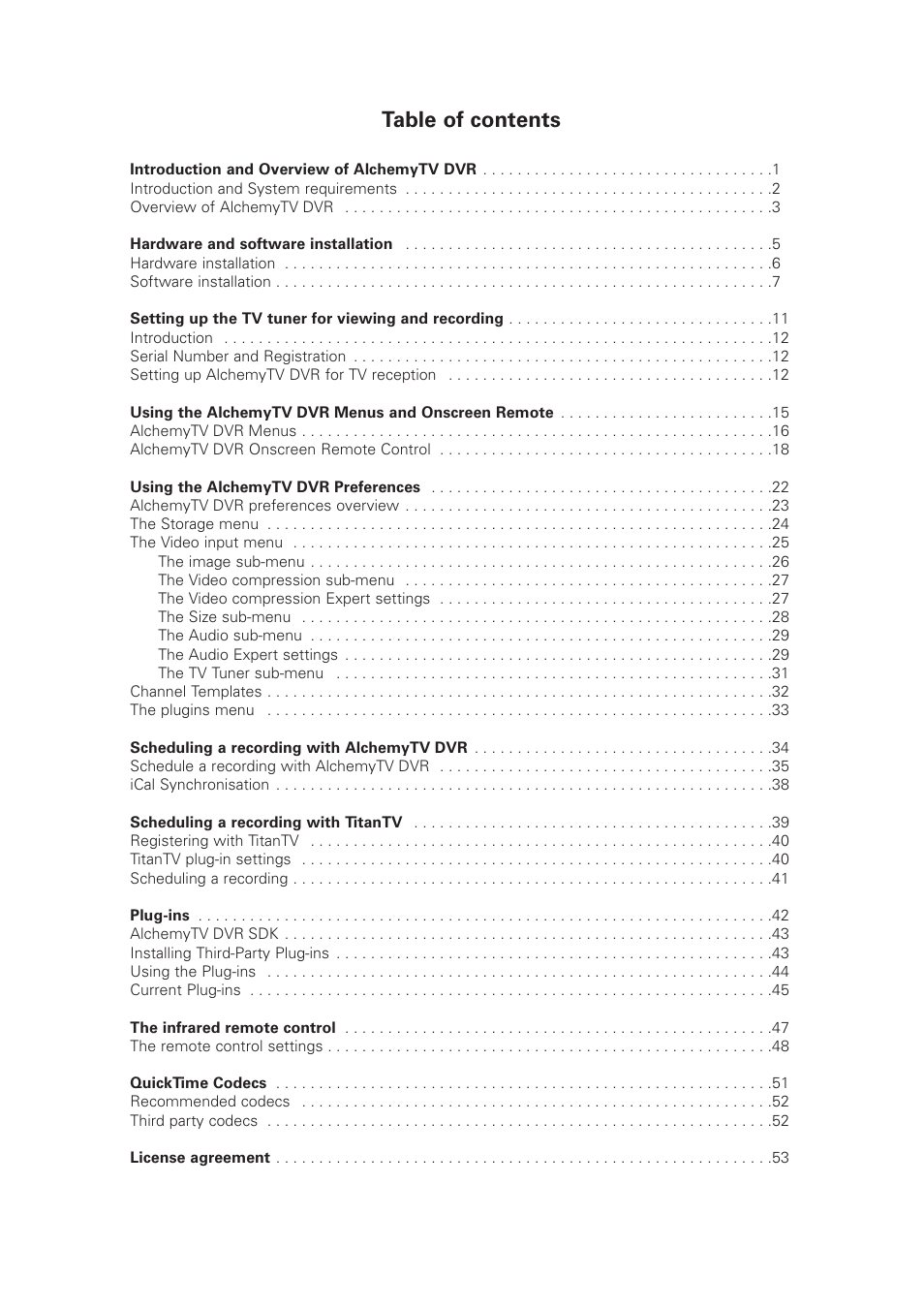 Miglia Technology AlchemyTV User Manual | Page 2 / 56