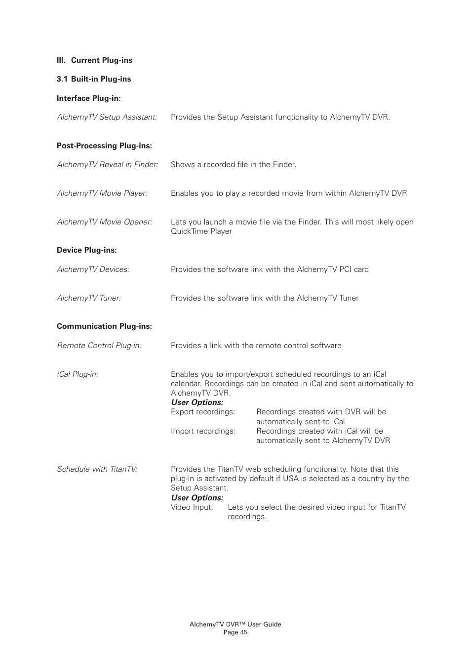 Miglia Technology AlchemyTV User Manual | Page 47 / 56