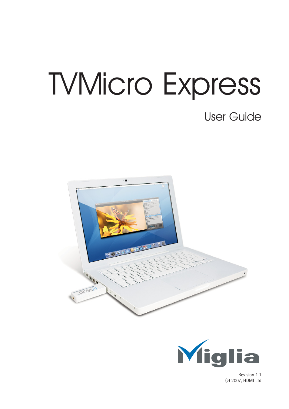 Miglia Technology TV Micro Express Adapter User Manual | 10 pages