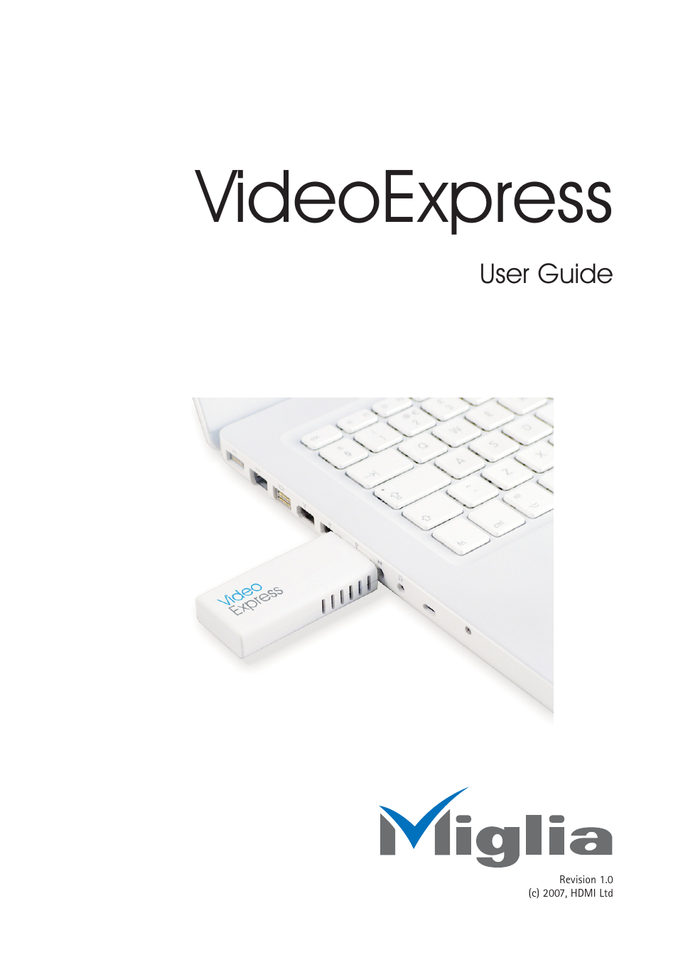 Miglia Technology VideoExpress Converter User Manual | 12 pages