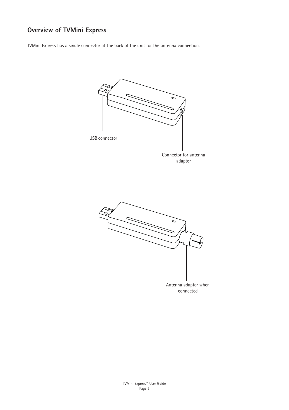 Overview of tvmini express | Miglia Technology TVMini Express Adapter User Manual | Page 5 / 10