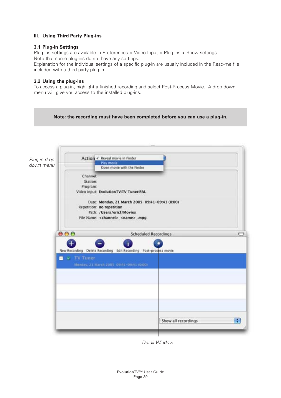 Miglia Technology EvolutionTV User Manual | Page 41 / 47