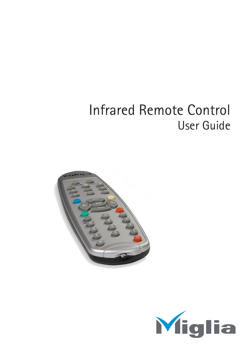 Miglia Technology Infrared Remote Control User Manual | 4 pages