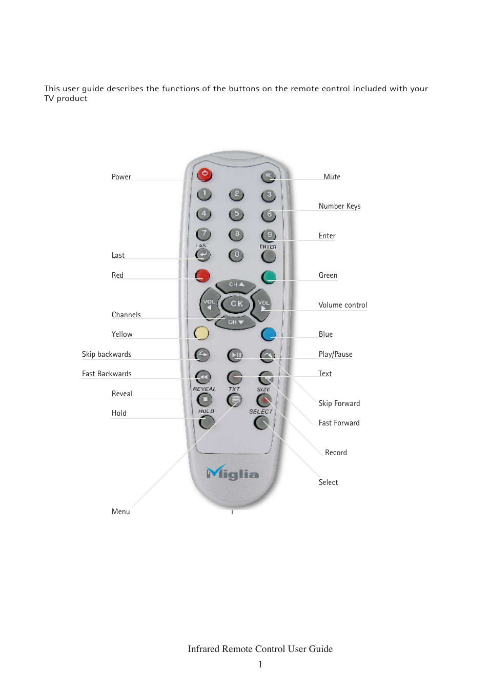 Miglia Technology Infrared Remote Control User Manual | Page 2 / 4