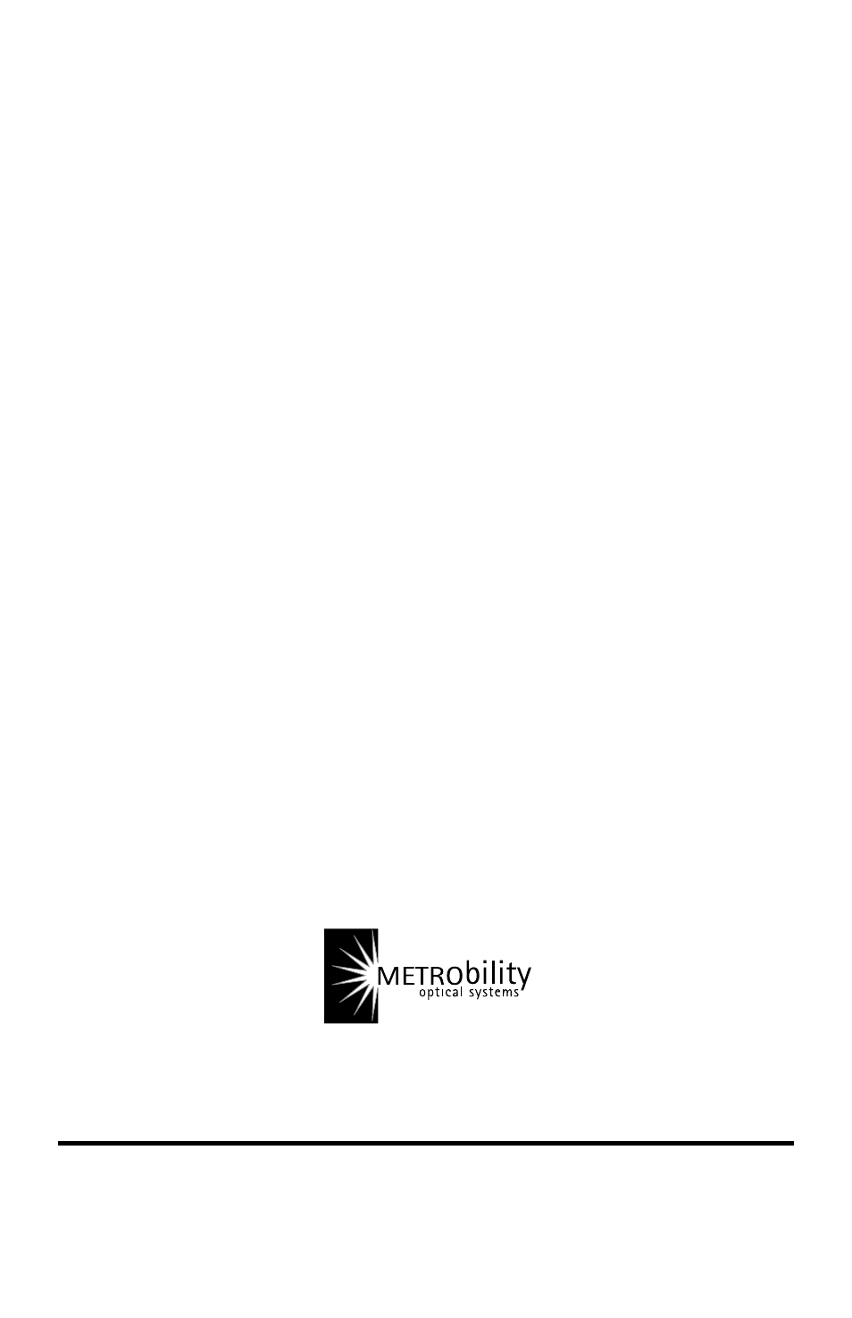 METRObility Optical Systems 8100 User Manual | Page 74 / 74