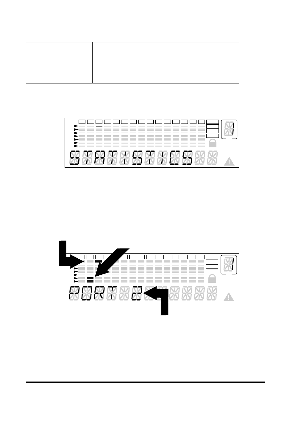 Managing through the mini console 45, Current port indicator port number “port cursor, Statistics | Port indicator gauge bars | METRObility Optical Systems 8124-01-M User Manual | Page 45 / 132