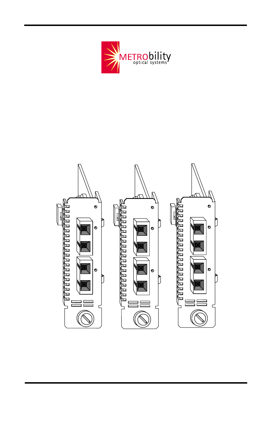 METRObility Optical Systems Radiance Sonet Single Interface Line Cards R125-34 User Manual | 16 pages