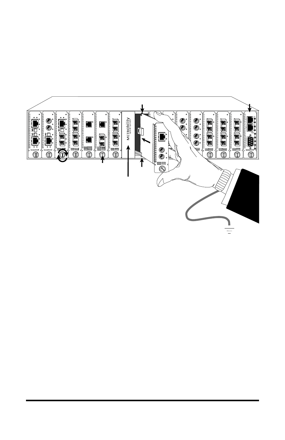 Step 4: install the line card, Step 5: connect to the network, Connect to the network | Install the line card, 8installation guide, Card guide | METRObility Optical Systems R111-1T User Manual | Page 8 / 16