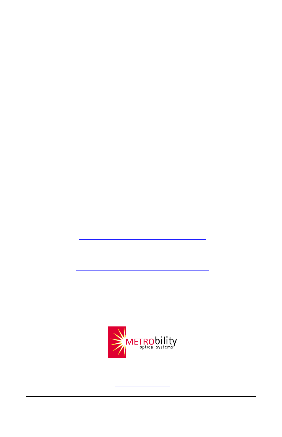 METRObility Optical Systems R380-SS User Manual | Page 36 / 36