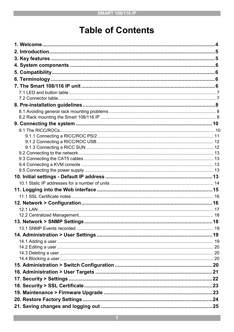 Minicom Advanced Systems Minicom Smart 116 IP User Manual | Page 2 / 62