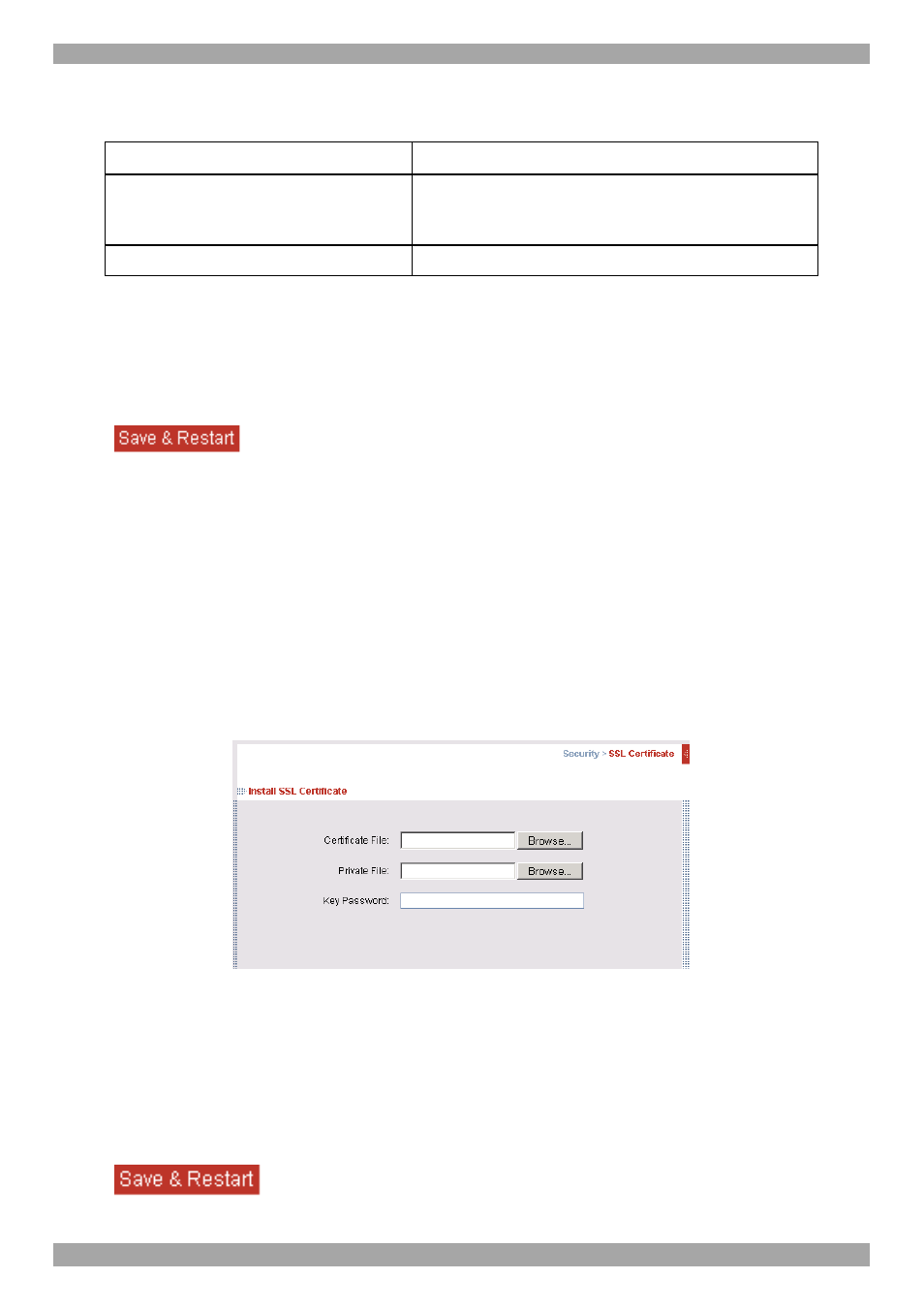 Security > ssl certificate | Minicom Advanced Systems SMARTRACK 116 IP User Manual | Page 30 / 67
