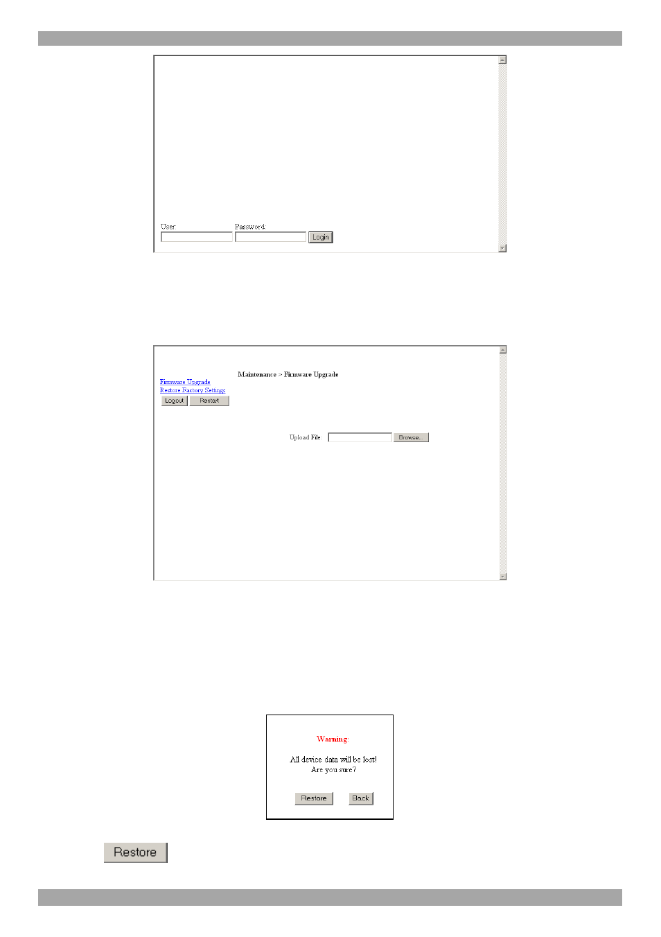 2 restoring factory defaults | Minicom Advanced Systems SMARTRACK 116 IP User Manual | Page 45 / 67