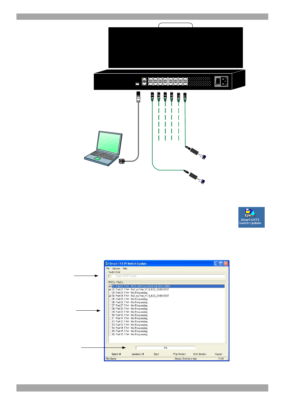 Smartrack 116 ip, Figure 60 update window, Smartrack 116ip switch | Minicom Advanced Systems SMARTRACK 116 IP User Manual | Page 58 / 67