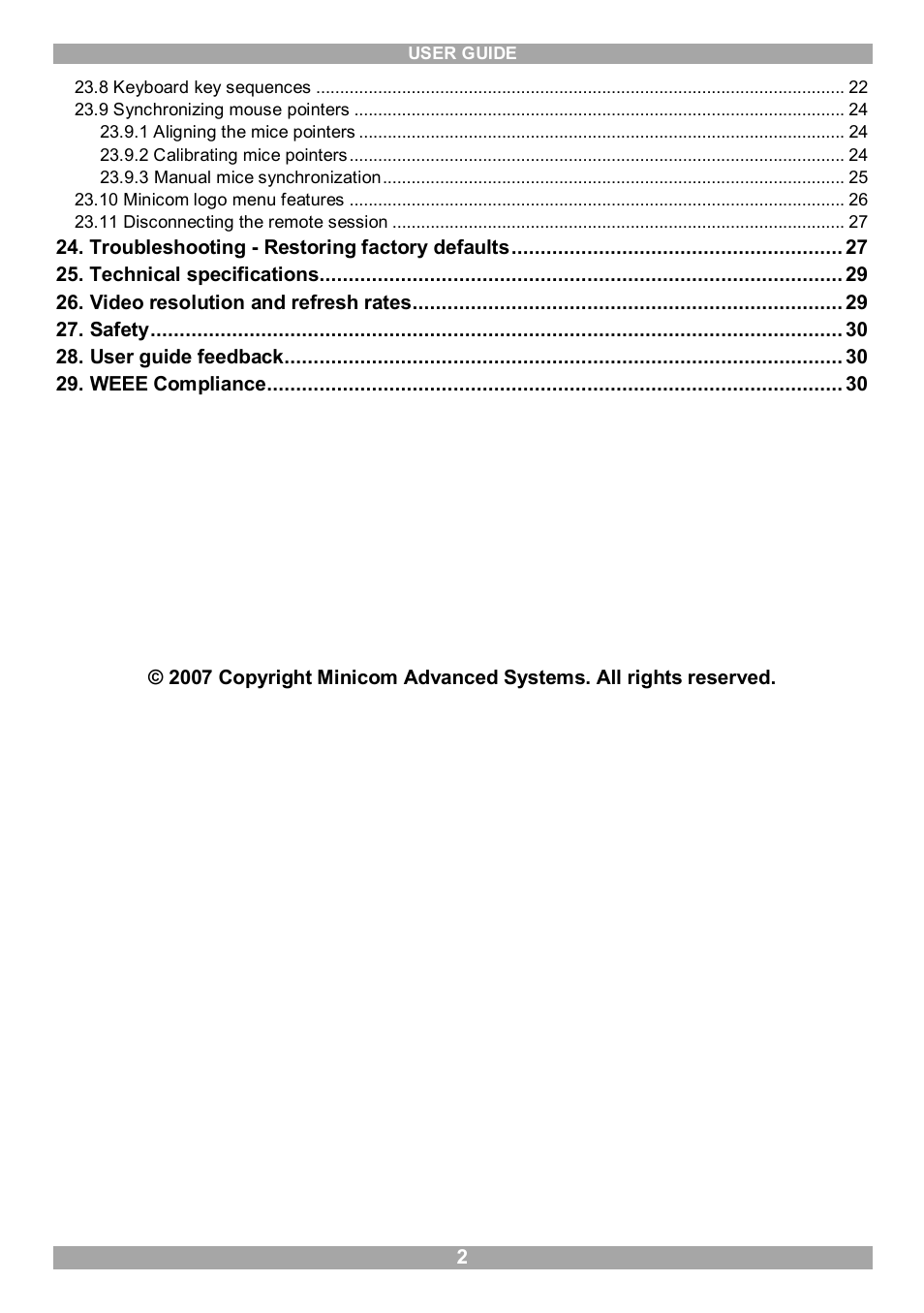 Minicom Advanced Systems IP Control User Manual | Page 3 / 33