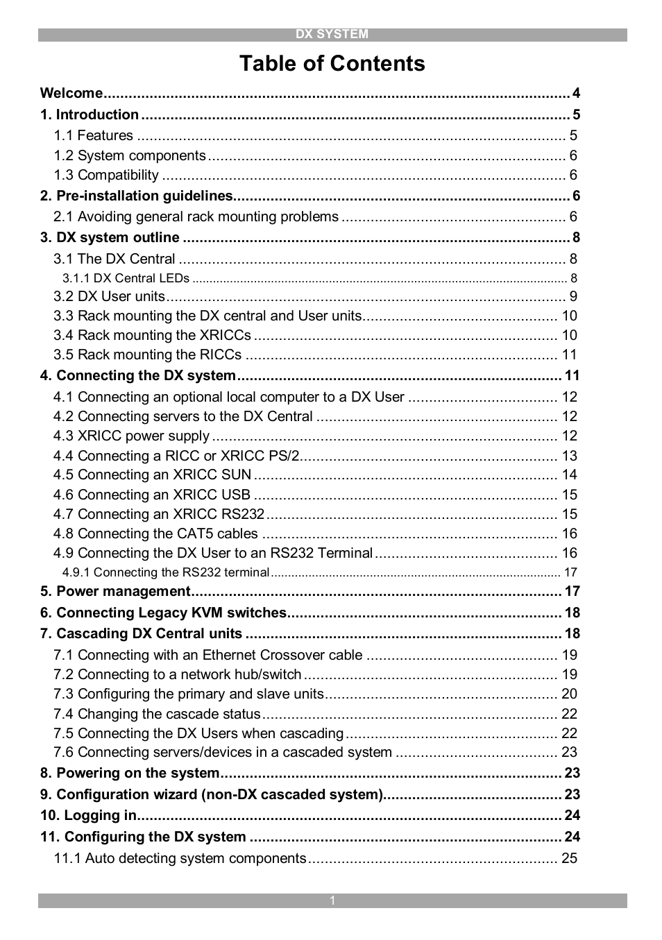 Minicom Advanced Systems DX System User Manual | Page 2 / 72