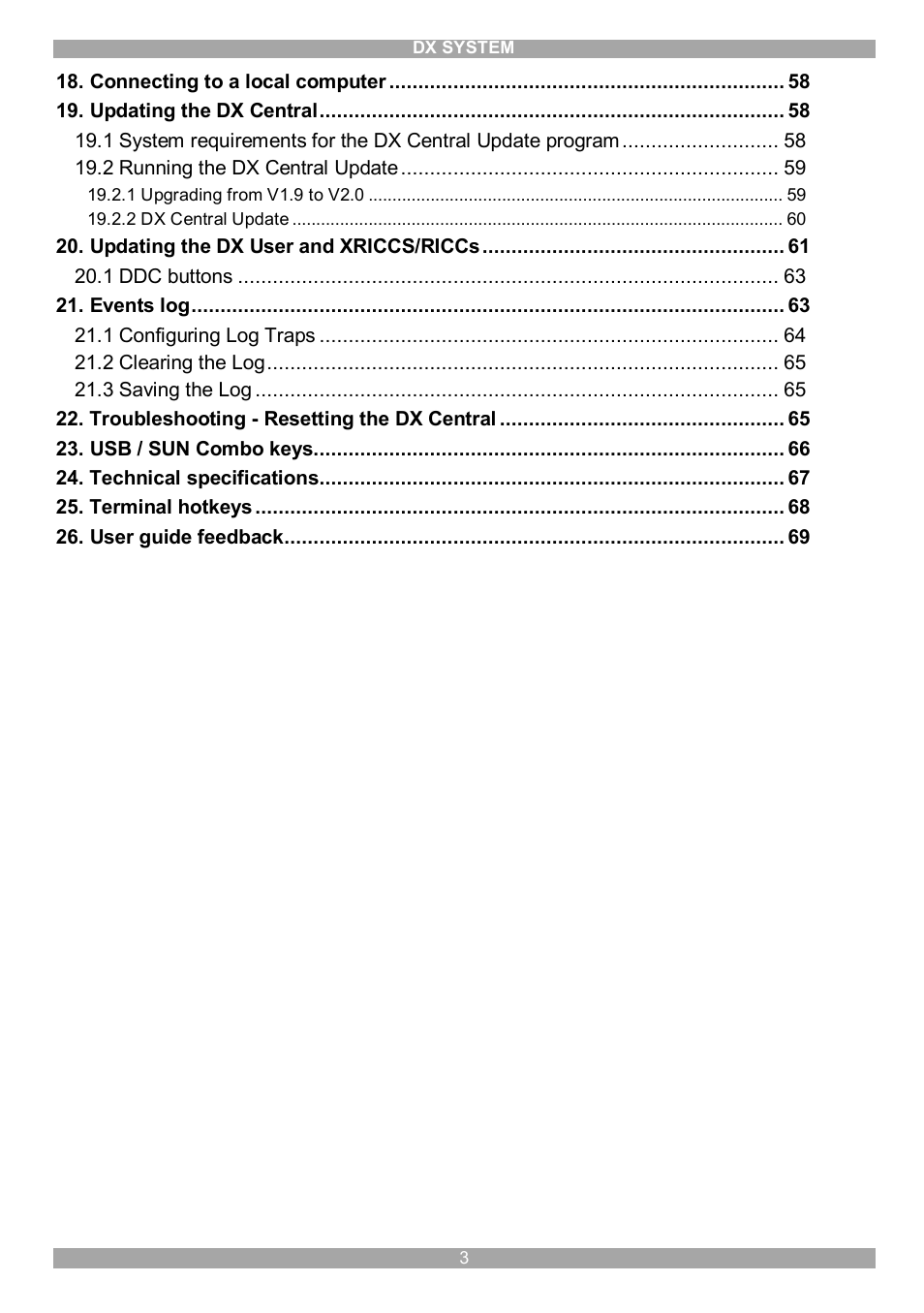 Minicom Advanced Systems DX System User Manual | Page 4 / 72