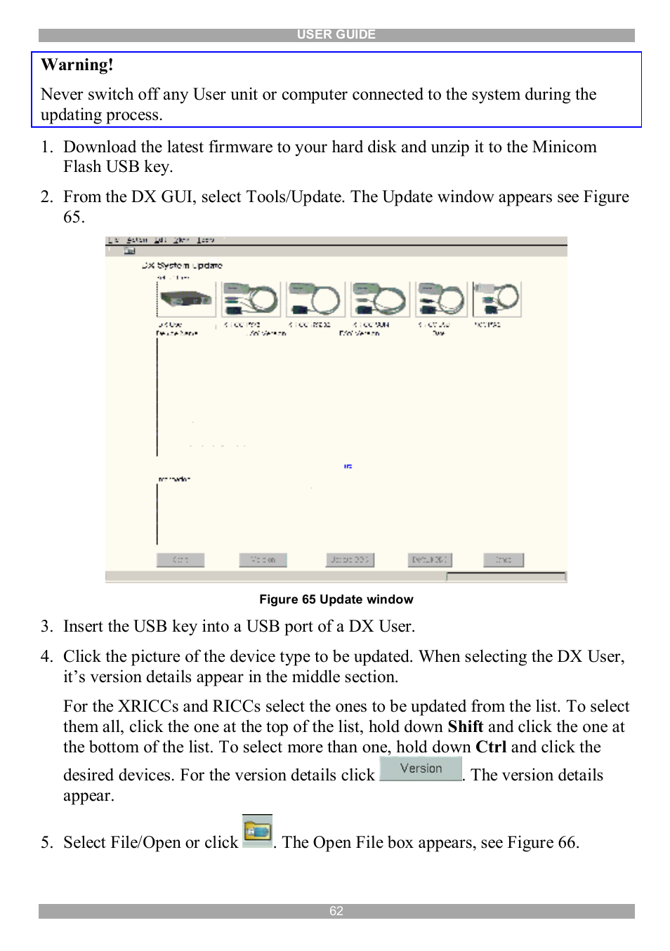 Minicom Advanced Systems DX System User Manual | Page 63 / 72