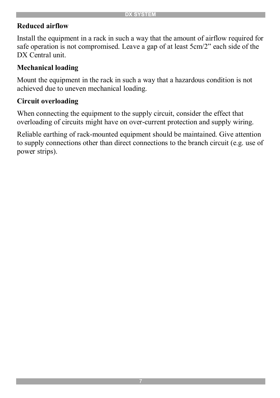 Minicom Advanced Systems DX System User Manual | Page 8 / 72